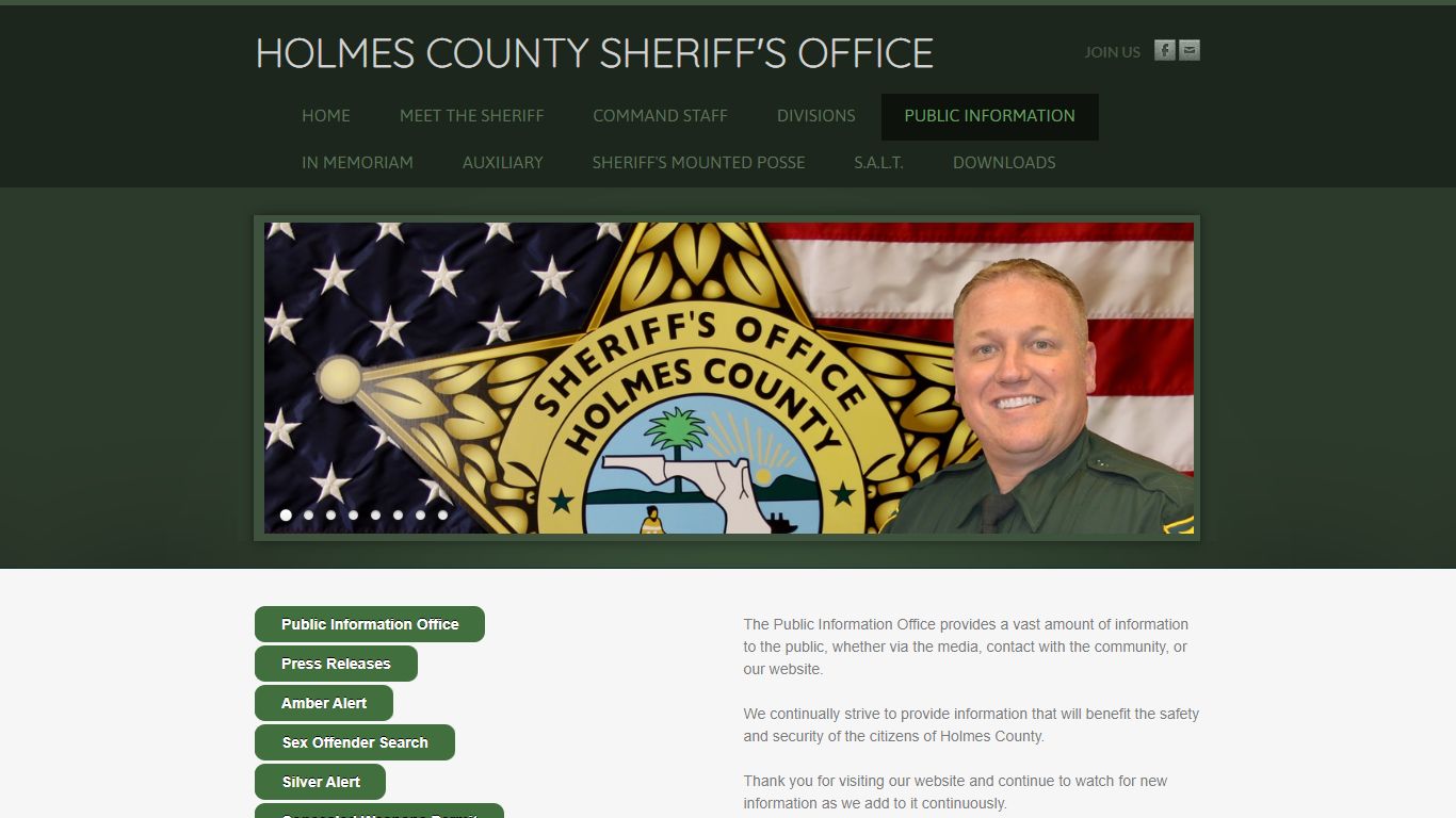 Public Information - HOLMES COUNTY SHERIFF'S OFFICE